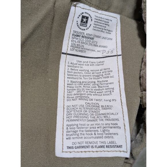 Team Soldier Certified Gear Camo Trouser Army Combat Uniform Pants Size M Short - Picture 5 of 6